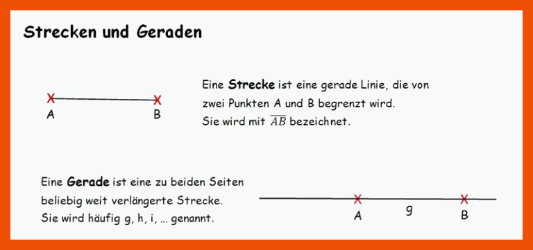 Herta-Lebenstein-Realschule/Lernpfad Geometrie/1) Strecken und ... für strecke strahl gerade arbeitsblatt mit lösungen