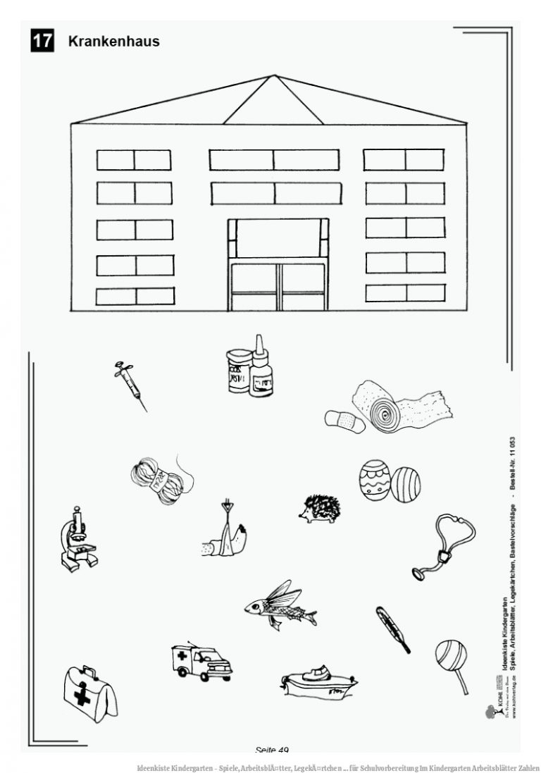Ideenkiste Kindergarten - Spiele, ArbeitsblÃ¤tter, LegekÃ¤rtchen ... Fuer Schulvorbereitung Im Kindergarten Arbeitsblätter Zahlen