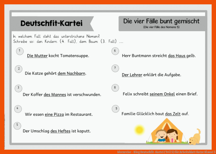 Ideenreise - Blog | Deutschfit-Kartei (Teil 5) für arbeitsblatt katze klasse 5