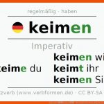 Imperativ âkeimenâ - Alle formen Des Verbs, Regeln, Beispiele Fuer Keimung Arbeitsblatt