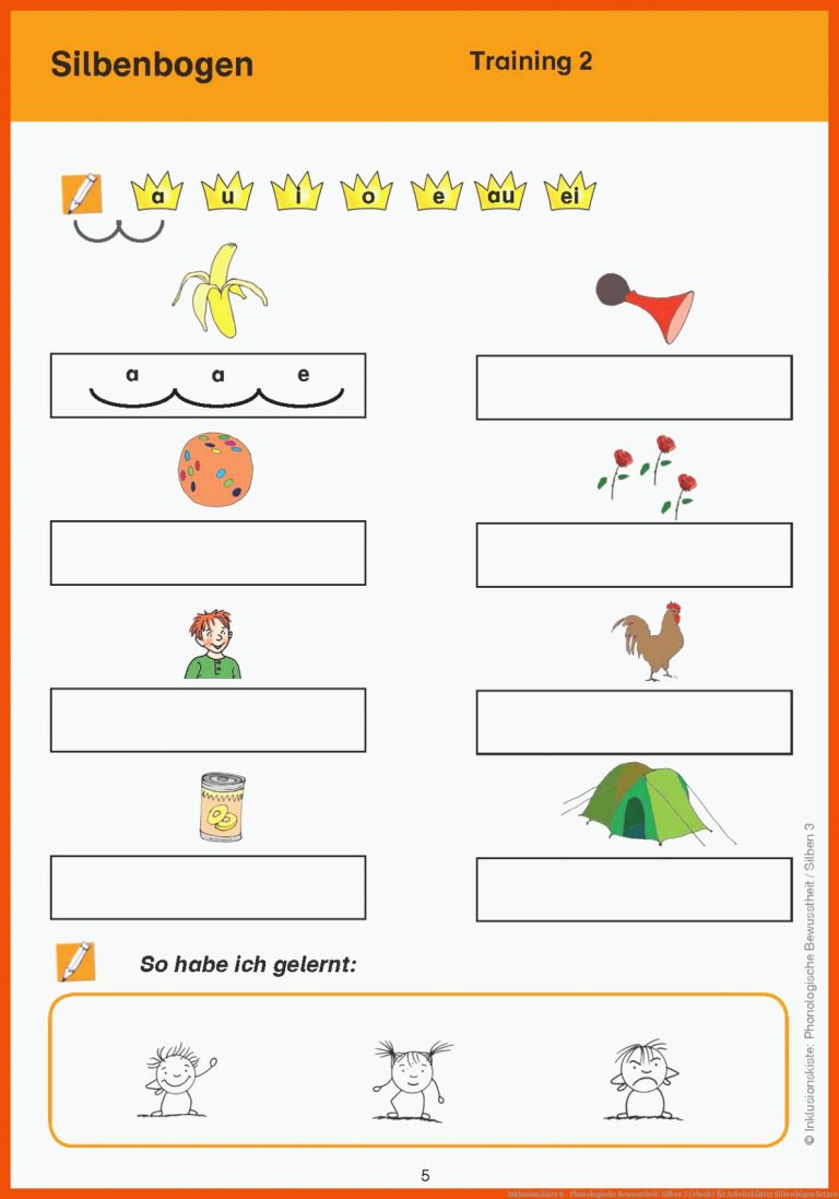 Inklusionskiste 6 - Phonologische Bewusstheit: Silben 3 (ebook) Fuer Arbeitsblätter Silbenbögen Setzen