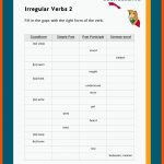 Irregular Verbs / UnregelmÃ¤Ãige Verben Fuer Unregelmäßige Verben Englisch Arbeitsblätter