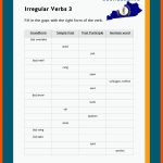 Irregular Verbs / UnregelmÃ¤Ãige Verben Fuer Unregelmäßige Verben Englisch Arbeitsblätter