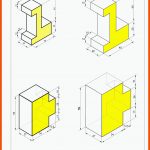 Isometrische Darstellung Von KÃ¶rpern Fuer Schrägbilder Zeichnen Arbeitsblatt