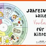 Jahresuhr Basteln FÃ¼r Kinder - Vorlage Und Kleines Lapbook - Pdf ... Fuer Arbeitsblatt Jahreskreis