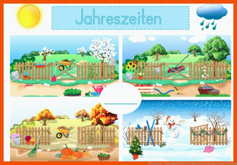 Jahreszeiten - Klassengezwitscher Fuer Jahreszeiten Kindergarten Arbeitsblätter