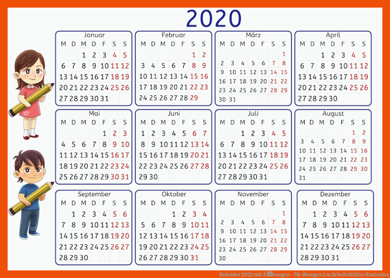 Kalender 2021 mit Ãbungen - für übungen lrs arbeitsblätter kostenlos