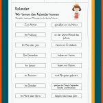 Kalender Fuer Feste Im Jahreskreis Grundschule Arbeitsblatt