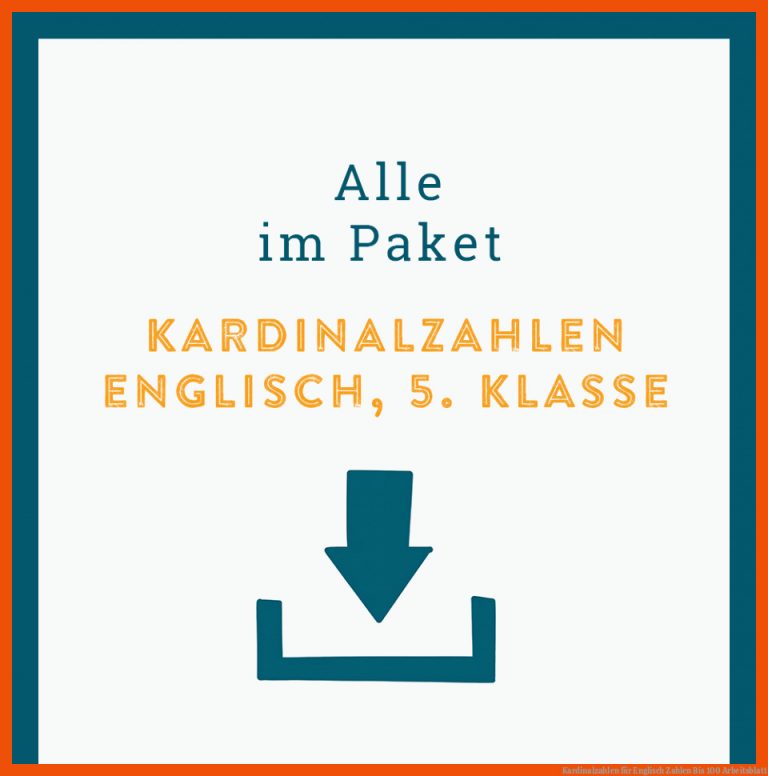 Kardinalzahlen für englisch zahlen bis 100 arbeitsblatt