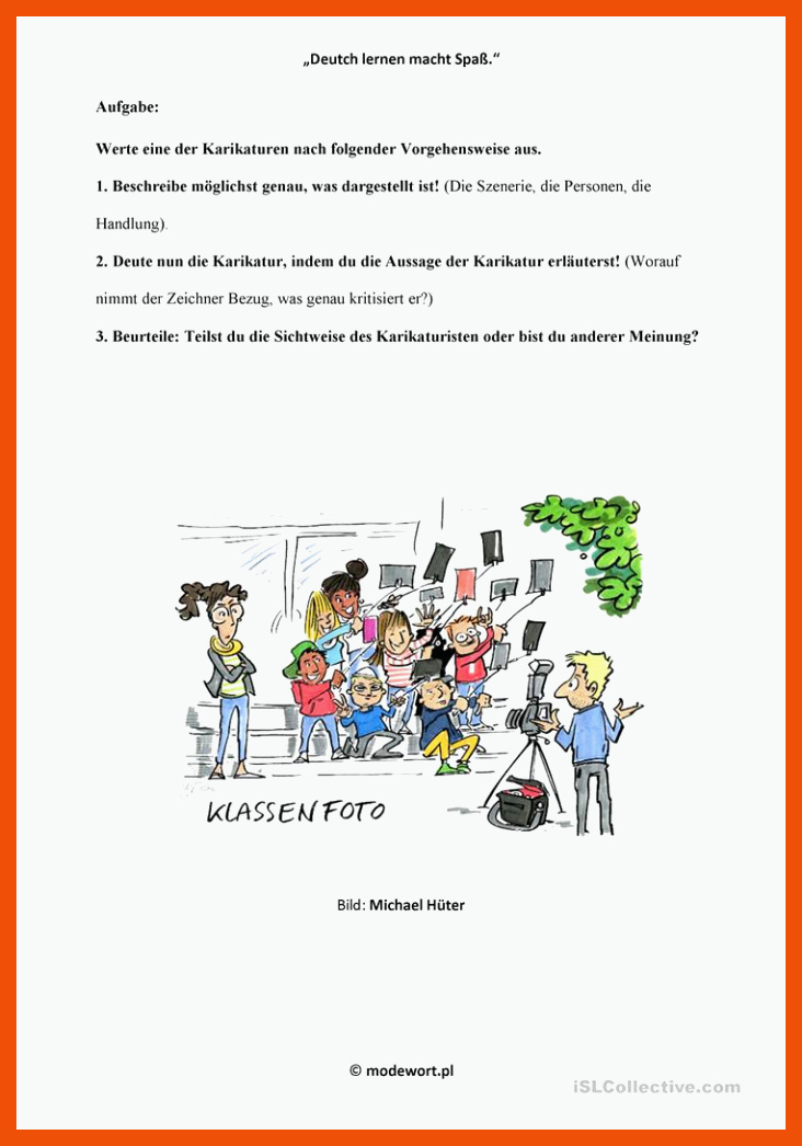 Karikaturen 5 - Deutsch Daf Arbeitsblatter für karikaturen im unterricht arbeitsblatt