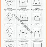 "karteikarten - FlÃ¤cheninhalt Verschiedener Vierecke (mit Raster)" Fuer Flächeninhalt Vierecke Arbeitsblatt