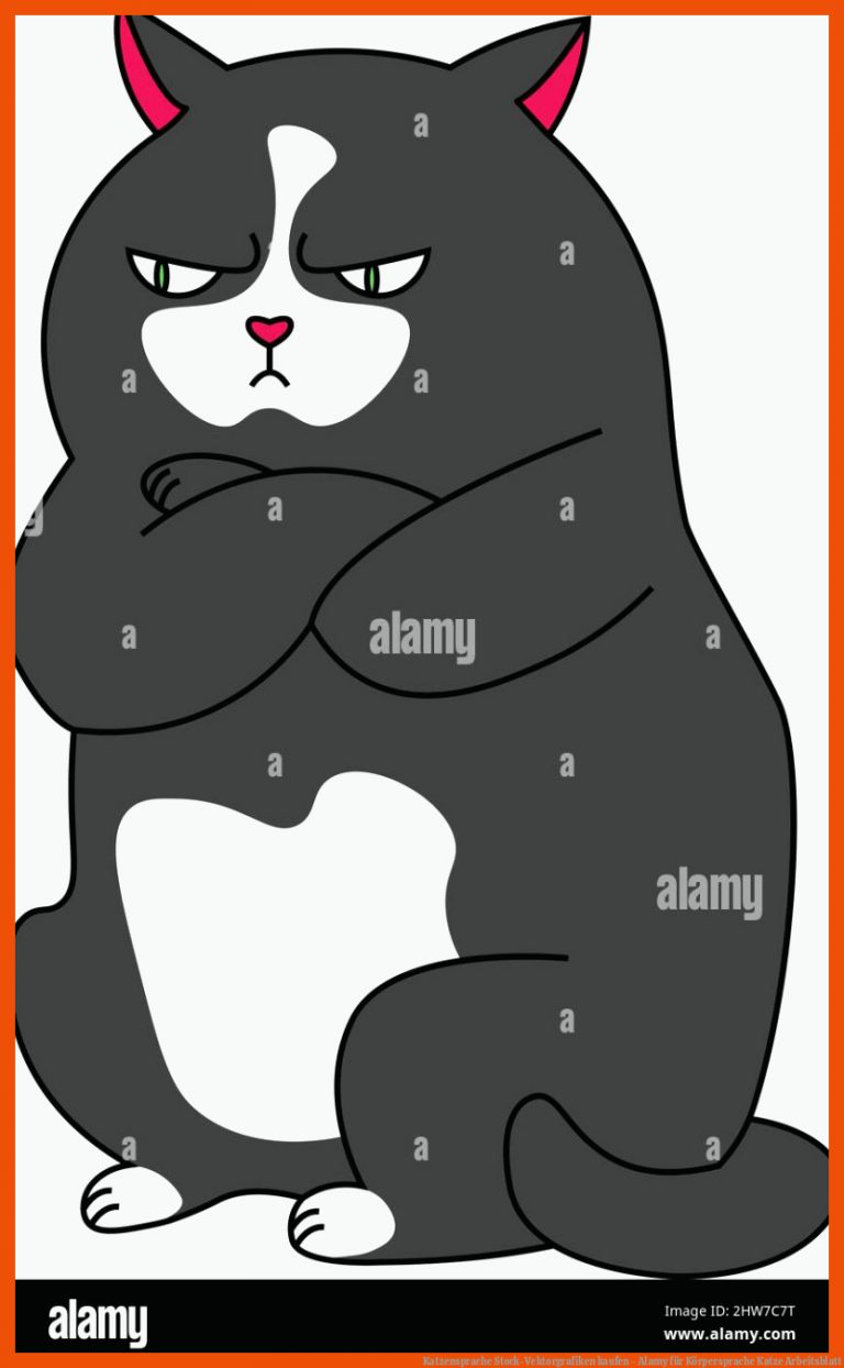 Katzensprache Stock-vektorgrafiken Kaufen - Alamy Fuer Körpersprache Katze Arbeitsblatt