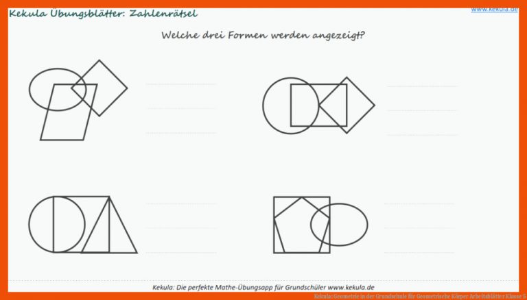 Kekula: Geometrie In Der Grundschule Fuer Geometrische Körper Arbeitsblätter Klasse 5