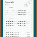 Kettenaufgaben - 1. Klasse Fuer 1 Klasse Mathe Arbeitsblätter Zum Ausdrucken