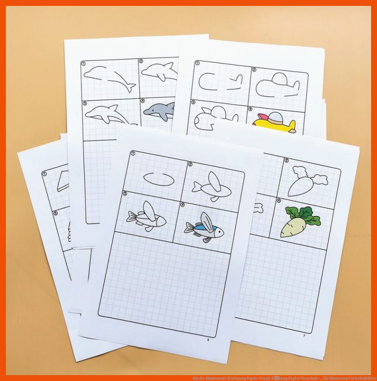 Kinder Montessori Zeichnung Papier Praxis Ãbung Papier Vorschule ... für montessori arbeitsblätter