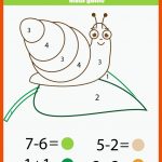 Kinderlernspiel Mathematik Actvity Farbe Durch Zahlen ... Fuer Arbeitsblatt Schnecke Kindergarten