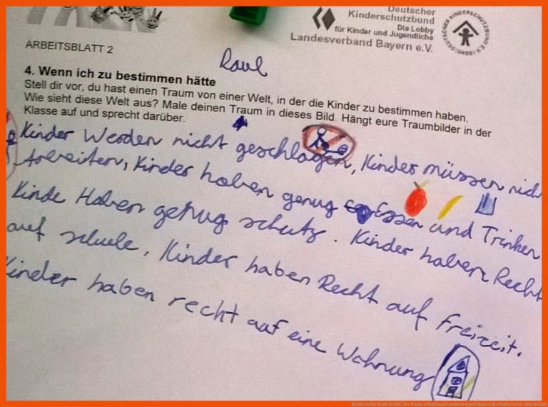 Kinderrechte Kinderleicht! | Der Kinderschutzbund Landesverband Bayern für kinderrechte arbeitsblatt