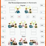 Kindisch 1.2 - Unterricht 1 - Die Personalpronomen Und 2 Verben ... Fuer Arbeitsblätter Personalpronomen