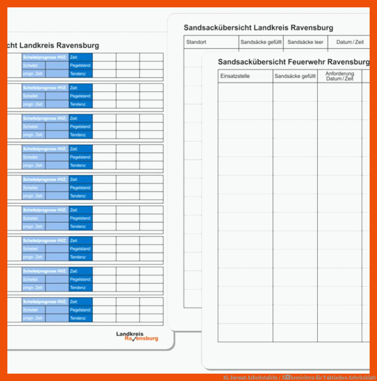 KL Format | Arbeitstafeln / Ãbersichten für taktisches arbeitsblatt