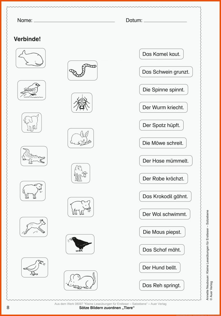 Kleine LeseÃ¼bungen fÃ¼r Erstleser - Satzebene | LeseÃ¼bungen, Lesen ... für arbeitsblatt lesen klasse 1