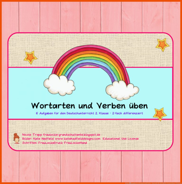 Kleine Ãbungskartei Zu Wortarten Und Verben - Frau Locke Fuer Arbeitsblätter Deutsch Klasse 5 Wortarten