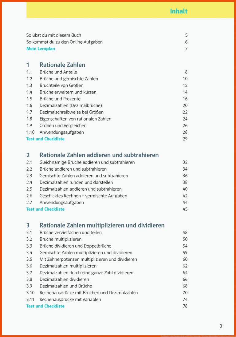 Klett KomplettTrainer Gymnasium Mathematik 6. Klasse | Gymnasium ... für rationale zahlen addition und subtraktion arbeitsblätter
