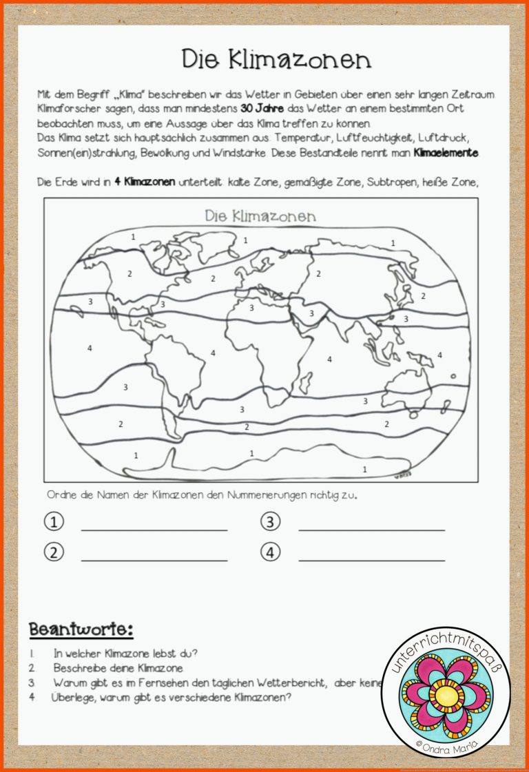 Klimazonen Arbeitsblatt | Geographie unterrichten, Deutschland ... für geographie klasse 5 arbeitsblätter kostenlos