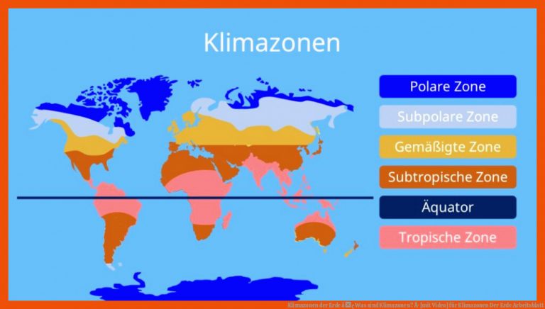 Klimazonen der Erde â¢ Was sind Klimazonen? Â· [mit Video] für klimazonen der erde arbeitsblatt