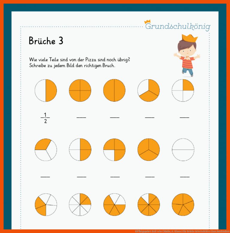 KÃ¶nigspaket: BrÃ¼che (Mathe, 4. Klasse) für brüche arbeitsblätter zum ausdrucken