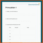 KÃ¶nigspaket: Primzahlen Und Primfaktorzerlegung (mathe, 5. Klasse) Fuer Primzahlen Arbeitsblatt