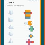 KÃ¶rper Fuer Geometrische Körper 4 Klasse Arbeitsblätter