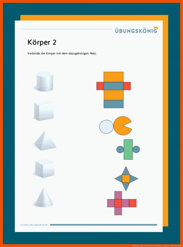 KÃ¶rper für geometrische körper 4 klasse arbeitsblätter