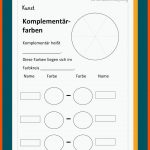 KomplementÃ¤rfarben Fuer Kunst Klasse 5 Arbeitsblätter