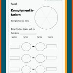 KomplementÃ¤rfarben Fuer Zeichnen Kunstunterricht Arbeitsblätter