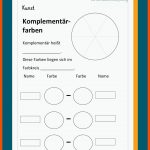 KomplementÃ¤rfarben KomplementÃ¤rfarben, Kunstunterricht Basteln ... Fuer Farbenlehre Arbeitsblätter Kostenlos