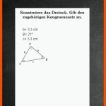 KongruenzsÃ¤tze: Dreiecke Konstruieren - Klasse 7/8 Dreiecke ... Fuer Dreiecke Konstruieren Arbeitsblätter