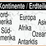 Kontinente Erdteile Gratis Geografie-lernplakat Wissens-poster ... Fuer Arbeitsblätter Kontinente