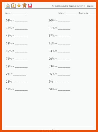 Umwandeln Von Brüchen In Dezimalzahlen Arbeitsblatt