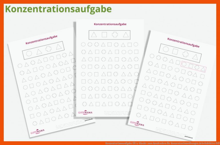 Konzentrationsaufgabe fÃ¼r Kinder zum Ausdrucken für konzentrationsübungen arbeitsblätter pdf