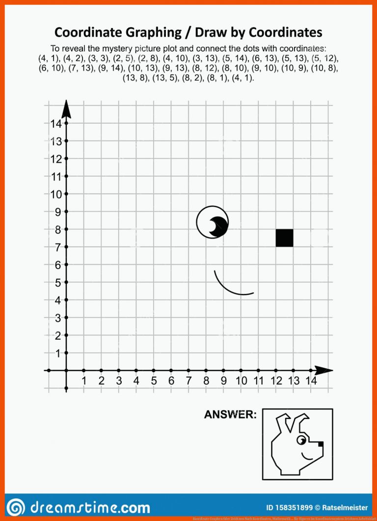 Koordinate Graphen Oder Zeichnen Nach Koordinaten, Mathematik ... für figuren im koordinatensystem zeichnen arbeitsblatt