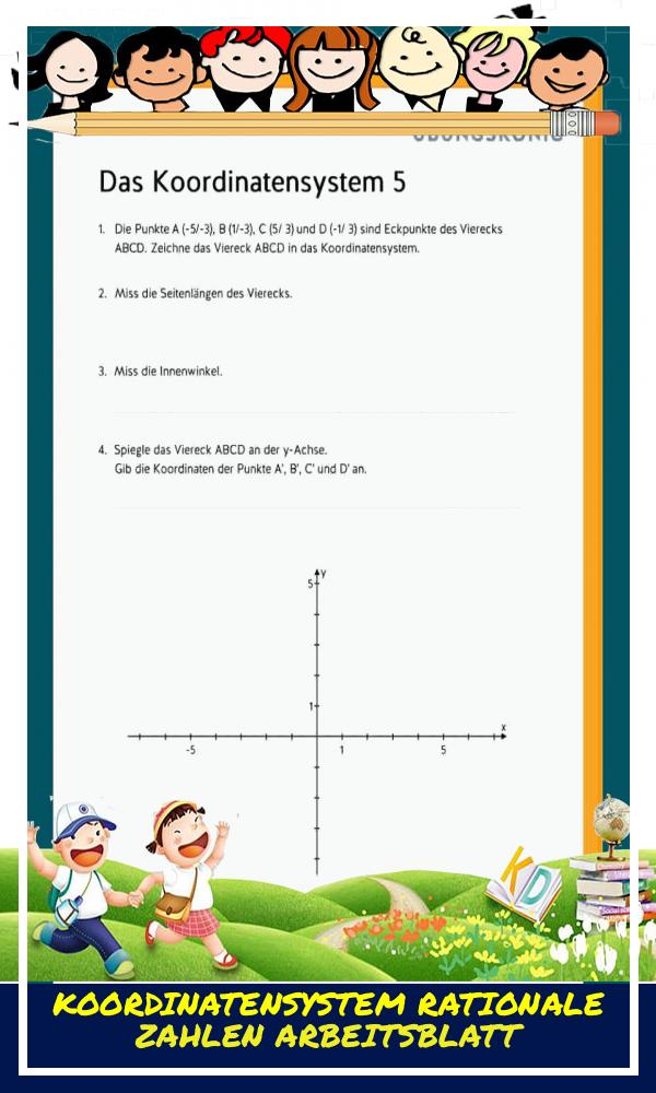 Koordinatensystem Rationale Zahlen Arbeitsblatt
