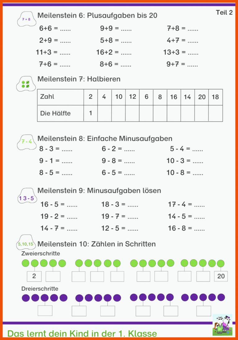 Kostenlose ArbeitsblÃ¤tter fÃ¼r Mathe Klasse 1 | Lernen tipps schule ... für mathe arbeitsblätter klasse 1 zum ausdrucken kostenlos