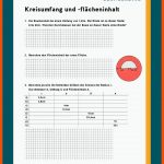 Kreis: Umfang Und FlÃ¤che Fuer Arbeitsblätter Umfang Und Flächeninhalt