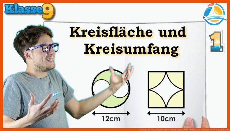 KreisflÃ¤che und Kreisumfang berechnen || Klasse 9 â Ãbung 1 für kreisteile berechnen arbeitsblatt