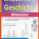KreuzwortrÃ¤tsel Geschichte / Mittelalter - PrÃ¼fung Und Festigung ... Fuer Arbeitsblätter Geschichte Klasse 7 Mittelalter
