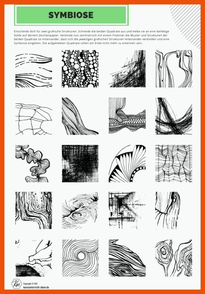 KUI â¢ Symbiose - Grafische Ausdrucksformen im Kunstunterricht für grafische strukturen arbeitsblatt
