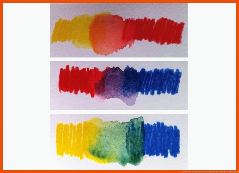 Kunst und Malen im Unterricht für farben mischen arbeitsblatt