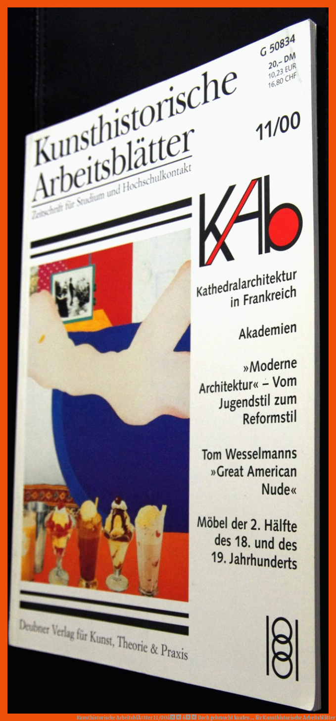 Kunsthistorische ArbeitsblÃ¤tter 11/00â â Buch gebraucht kaufen ... für kunsthistorische arbeitsblätter