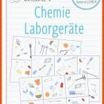LaborgerÃ¤te Chemie Kartenspiel â Unterrichtsmaterial In Den ... Fuer Laborgeräte Chemie Arbeitsblatt Lösungen