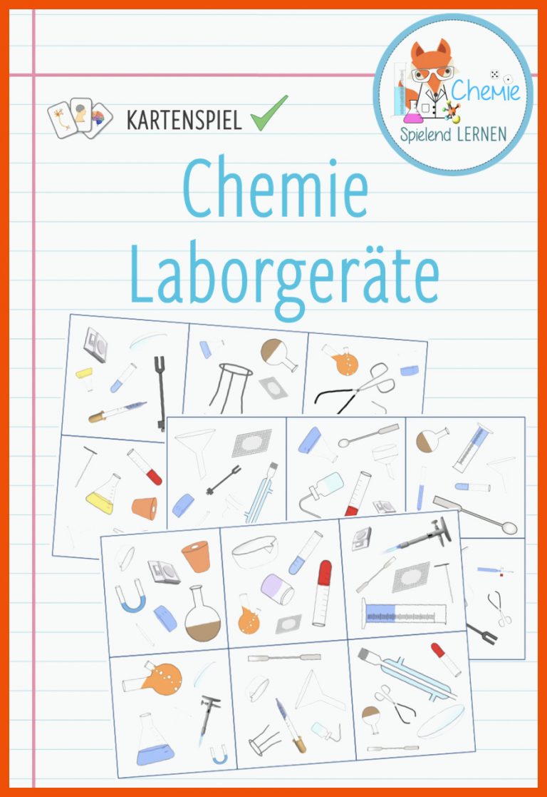 LaborgerÃ¤te chemie kartenspiel â unterrichtsmaterial in den ... für laborgeräte chemie arbeitsblatt lösungen